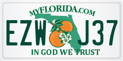 FL license plate EZWJ37