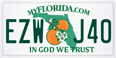 FL license plate EZWJ40