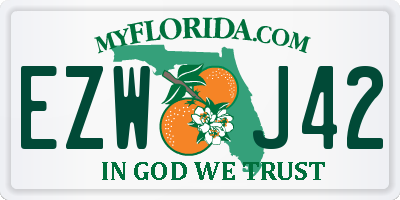 FL license plate EZWJ42