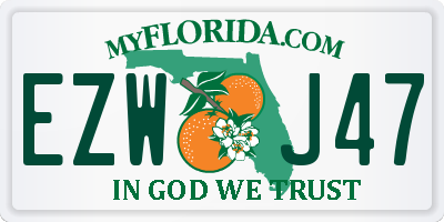 FL license plate EZWJ47