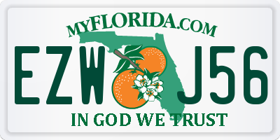 FL license plate EZWJ56