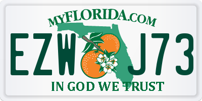 FL license plate EZWJ73