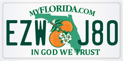 FL license plate EZWJ80