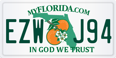 FL license plate EZWJ94