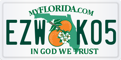 FL license plate EZWK05