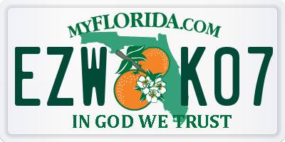 FL license plate EZWK07