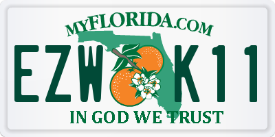 FL license plate EZWK11