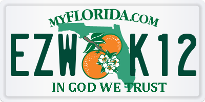 FL license plate EZWK12