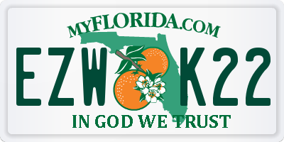 FL license plate EZWK22