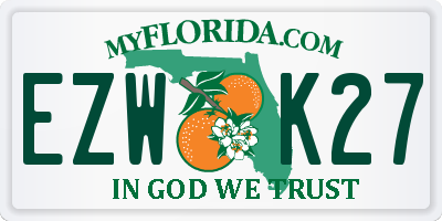 FL license plate EZWK27