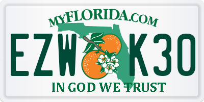 FL license plate EZWK30