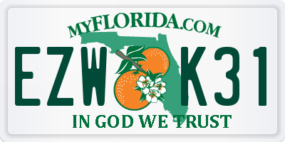 FL license plate EZWK31