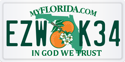 FL license plate EZWK34