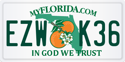 FL license plate EZWK36