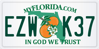 FL license plate EZWK37