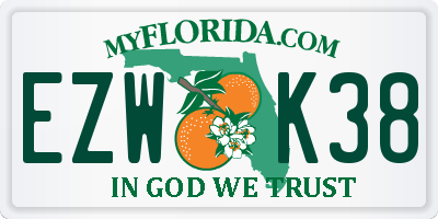 FL license plate EZWK38