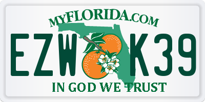 FL license plate EZWK39