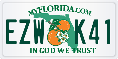 FL license plate EZWK41