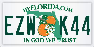 FL license plate EZWK44