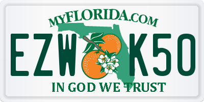 FL license plate EZWK50