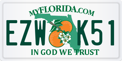 FL license plate EZWK51