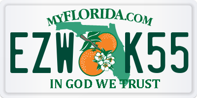 FL license plate EZWK55