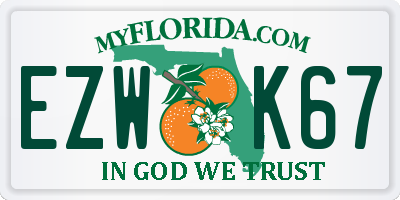 FL license plate EZWK67