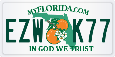 FL license plate EZWK77