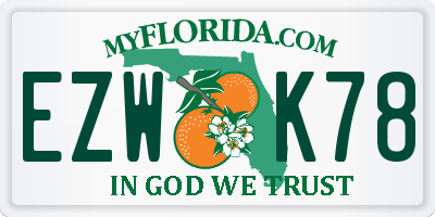 FL license plate EZWK78