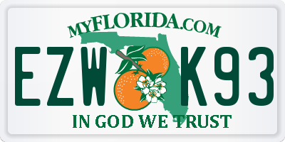 FL license plate EZWK93