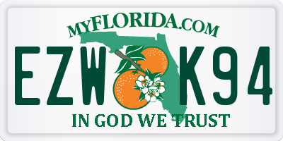 FL license plate EZWK94