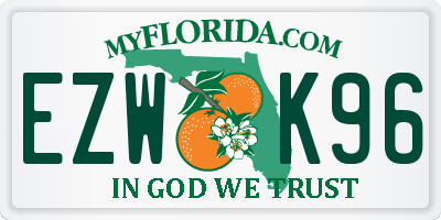 FL license plate EZWK96