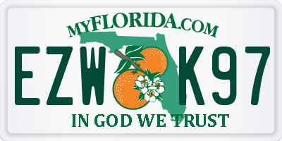 FL license plate EZWK97