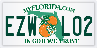 FL license plate EZWL02