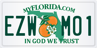 FL license plate EZWM01