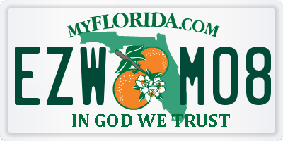 FL license plate EZWM08