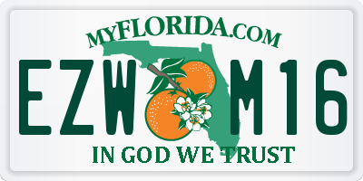 FL license plate EZWM16