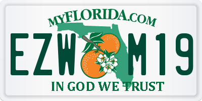 FL license plate EZWM19