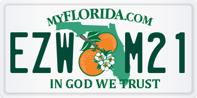 FL license plate EZWM21