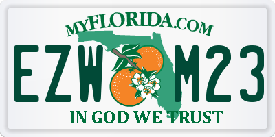 FL license plate EZWM23