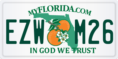 FL license plate EZWM26