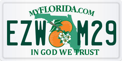 FL license plate EZWM29