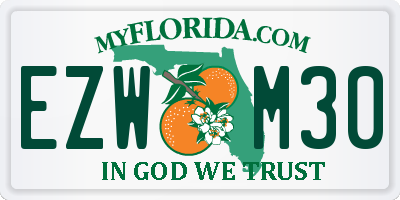 FL license plate EZWM30