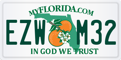 FL license plate EZWM32