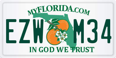 FL license plate EZWM34