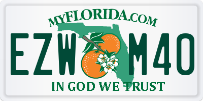 FL license plate EZWM40