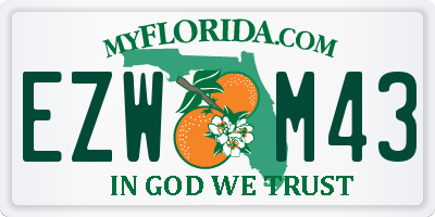 FL license plate EZWM43