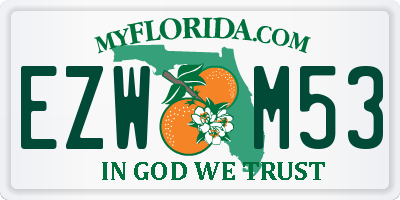 FL license plate EZWM53