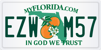 FL license plate EZWM57