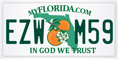 FL license plate EZWM59